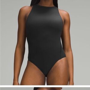 NWT Lululemon Wundermost Ultrasoft Nulu High Neck Sleeveless Bodysuit in black